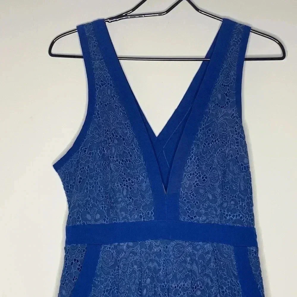 Free People Lovingly In Lace Blue Dress Size Small